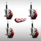 Service Caster 3.5'' SS Red Poly Swivel 3/4'' Expanding Stem Caster Set with Brake, 4PK SCC-SSEX20S3514-PPUB-RED-TLB-34-4 - alternate 2